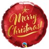 Merry Christmas vianočný fóliový balón, 46 cm