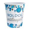 Modré konfetované párty papierové poháre Boldog Szülinapot! 6ks,250ml