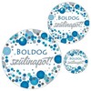 Nálepky modré s nápisom: Boldog Szülinapot! Kék Matrica 8ks