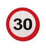 Narodeninová party - servítky so vzorom obmedzovača rýchlosti s číslom 30 - 30 cm, 20 ks/bal