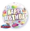 22 inch Birthday Colourful Cupcakes narodeninový Bubble balón