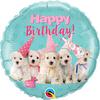 18 inch Studio Pets - Birthday Puppies fóliový narodeninový balón