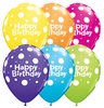 11 inch Birthday Big Polka Dots Assortment narodeninový balón (25 ks/bal)