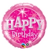 18 inch Birthday Pink Sparkle - Happy Birthday narodeninový fóliový balón
