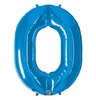 34 inch Number 0 Sapphire Blue - zafírovo modrý fóliový balón číslo 0