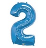 34 inch Number 2 Sapphire Blue - zafírovo modrý fóliový balón číslo 2