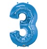 34 inch Number 3 Sapphire Blue - zafírovo modrý fóliový balón číslo 3