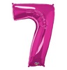 34 inch Number 7 Magenta - sýto ružový fóliový balón číslo 7