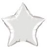 20 inch Silver - strieborný fóliový balón tvar hviezda