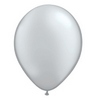 11 inch strieborný metalický latexový balón (6 ks/bal)