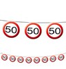 Narodeninová girlanda so vzorom obmedzovača rýchosti s číslom 50 - 12 m