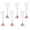Party poháre na šampanské - rosegold spodok - 12 cl, 6 ks