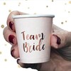 Poldecákové papierové poháre Team Bride 10ks/bal