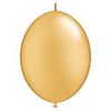 Balóny Quick Link - zlaté metalické,  15 cm, 50 ks