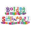 Radiant banner s maďarským nápisom Boldog Szülinapot! - 148 cm x 27 cm
