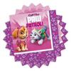 Paw Patrol ružové party servítky - 33 cm x 33 cm, 20 ks