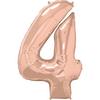 34 inch Number 4 Rosegold - ružovo zlatý fóliový balón číslo 4