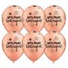 11 inch Sparkle Rosegold narodeninové balóny s maďarským nápisom Boldog Szülinapot (25 ks/balenie)
