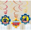Fireman Sam - požiarnik špirálovitá visiaca dekorácia - 6 ks
