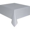 Strieborný plastový party obrus - 1,4 m x 2,8 m