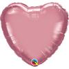 Svetlofialový (Chrome)  fóliový  balón v tvare srdca, 46 cm