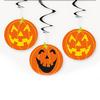 Závesná dekorácia - na Halloween, tekvice, 3 ks