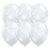 11 inch Contemporary Snowflakes vianočné balóny s motívom snehových vločiek, 25 ks