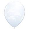 11 inch balón na narodeniny - biely s maďarským nápisom (25 ks/bal)