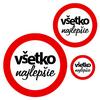 Všetko najlepšie! Set nálepiek s motívom zákazovej dopravnej značky so slovenským nápisom - 8 ks