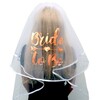 Závoj na rozlúčku so slobodou s rosegold nápisom Bride to Be