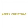 Zlatá glitrovaná písmenková girlanda Merry Christmas 2,74m