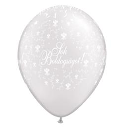 Svadobné balóny - s nápisom Sok Boldogságot, biely, 28 cm, 25 ks