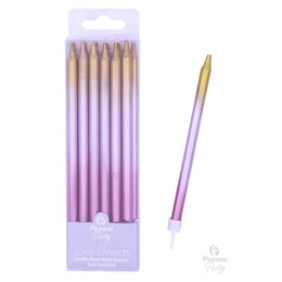 Tortové sviečky Rosegold Ombre 12ks/12cm
