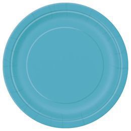 Tyrkysové - Caribbean papierové party taniere - 23 cm, 8  ks