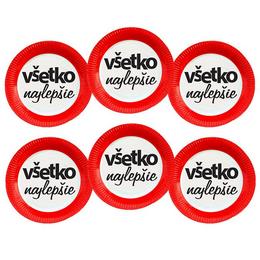 Všetko najlepšie! Narodeninové party taniere zákazová dopravná značka