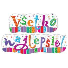 Všetko najlepšie! Slovenský nápis k narodeninám - banner