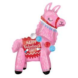 Vzduchový fóliový balón Lama Valentine's Day , 55 cm