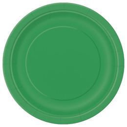 Zelené - Emerald Green papierové party taniere - 23 cm, 8 ks