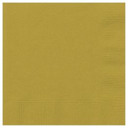Zlaté papierové party servítky - 33 cm x 33 cm, 20 ks